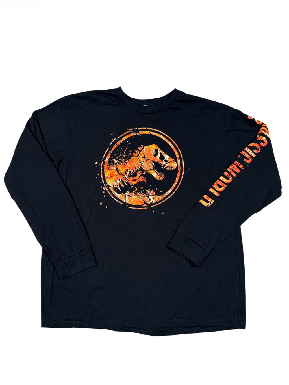 Universal Studios Jurassic World Black Long Sleeve Graphic Tee Shirt XL
